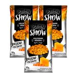 Kit 3 Salgadinho Aperitivo Plinc Show Sabor Cheddar Com Bacon 50g
