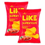 Kit 2 Batata Chips Croques Like Super Wave Buffalo Wings 76g