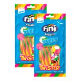 Kit 2 Bala Fini Tubes Twister Cítrico 80g