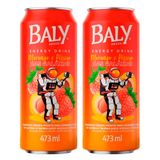 Kit 2 Energético Baly Morango E Pêssego Das Galáxias 473ml