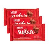 Chocolate Nestlé Suflair Ao Leite 80g | Kit Com Três Unidades