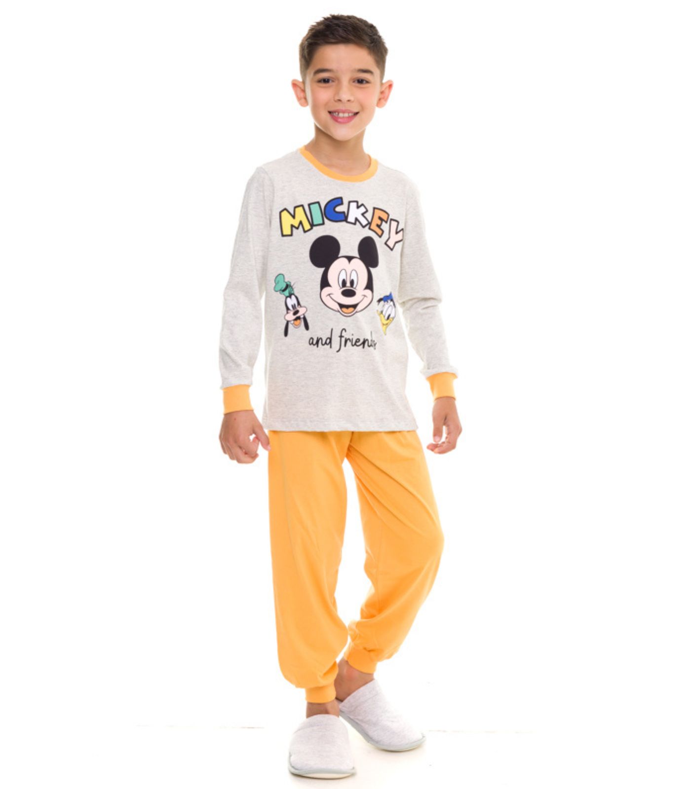 Pijama Infantil Mickey Evanilda Cinza 8