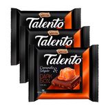 Chocolate Garoto Talento Dark Caramelo Salgado 75g | Kit Com Três Unidades