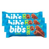 Kit 3 Chocolate Neugebauer Bib&#39;s Sticks Ao Leite 32g