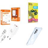 Kit Carregador Turbo 20w + Capinha Samsung A54 + Película De Cerâmica 9d