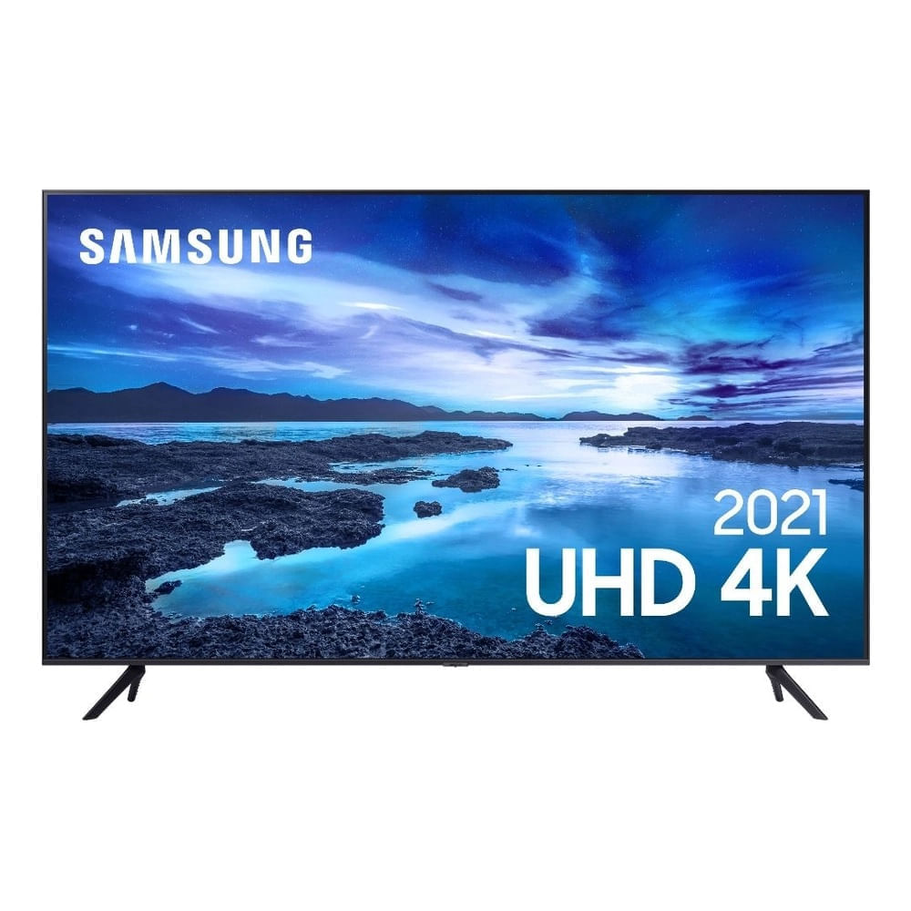 Smart TV Crystal 4K 50” Samsung UN50AU7700GXZD Wi-Fi Bluetooth HDR 3 HDMI 1 USB