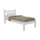 Cama Solteiro Madeira Maciça Com Colchão Incluso Madri Multimóveis Vcr4161 Branco