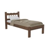 Cama Solteiro Madeira Maciça Com Colchão Incluso Madri Multimóveis Vcr4161 Imbuia