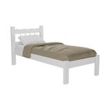 Cama Solteiro Madeira Maciça Com Colchão Incluso Madri Multimóveis Cr4161 Branca