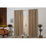 Cortina Jacquard 3m X 2,50m Avelã Sala Quarto Cozinha