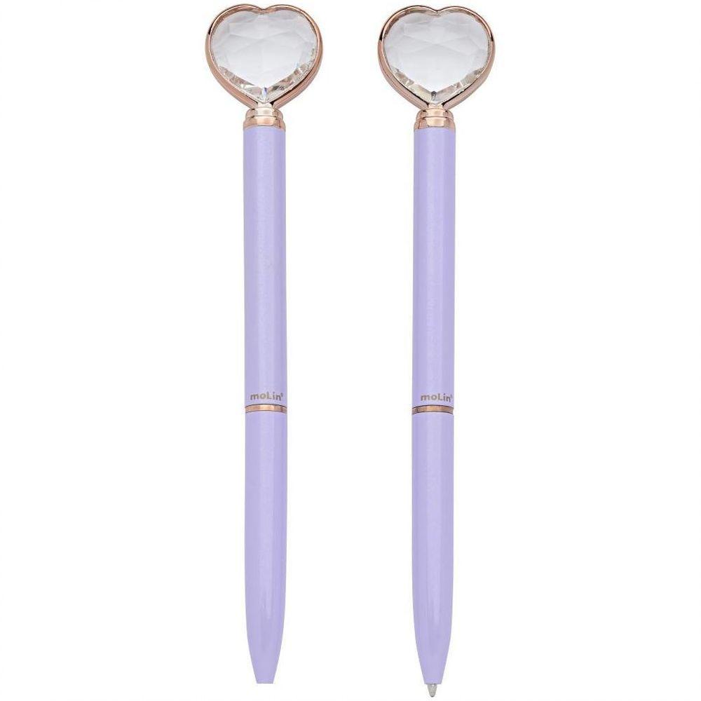 Caneta Esferografica Coracao Diamante Lilas (7899588006596)