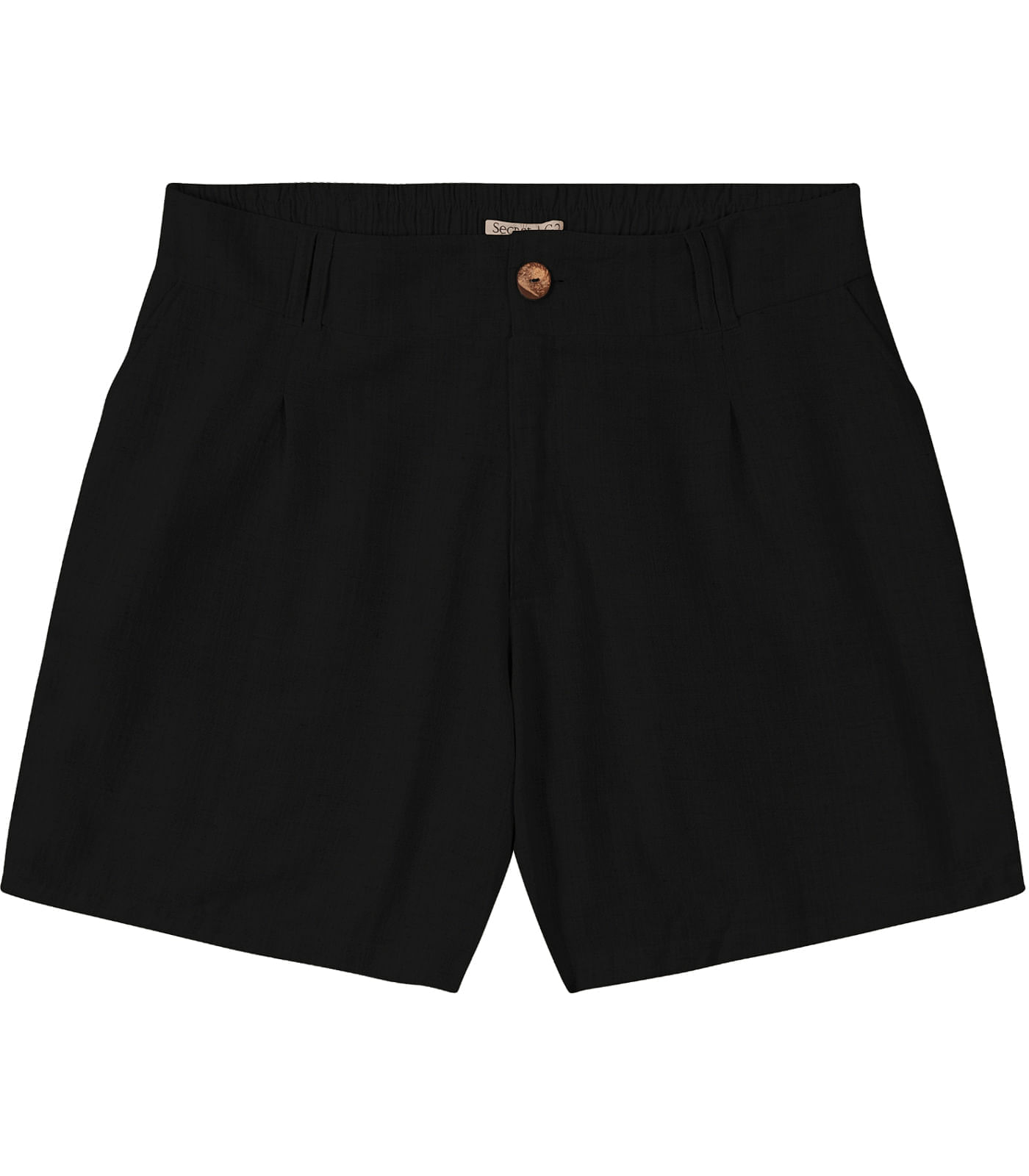 Bermuda Feminina Plus Size Secret Glam Preto Plus G4