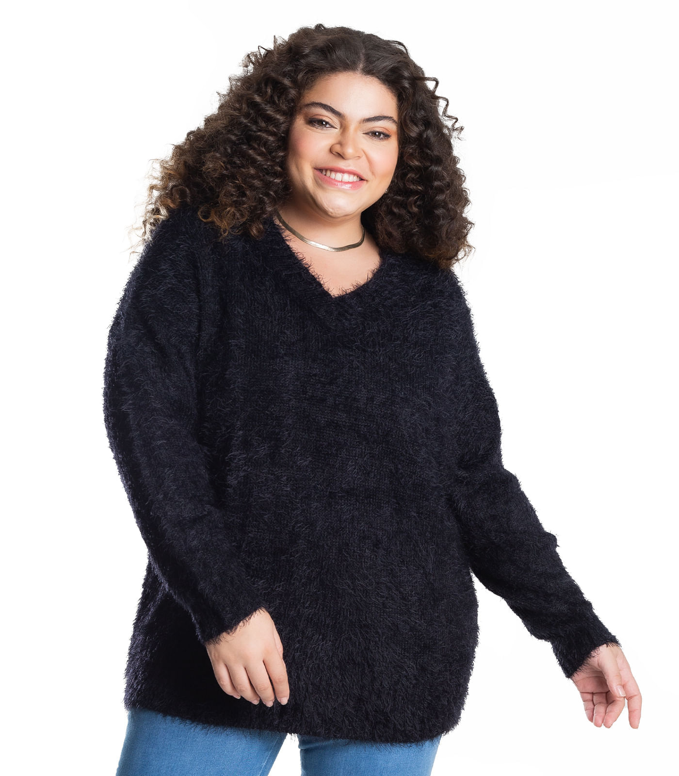 Sueter Trico Secret Glam Preto Plus G4