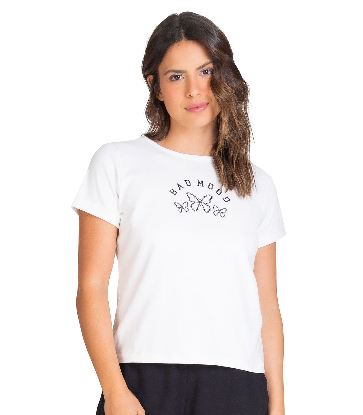 Blusa Feminina Estampada Select Off White Pp