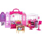 Barbie Glam Getaway Portable Dollhouse, 1 História Com Móveis, Acessórios E Alça De Transporte, Para 3 A 7 Anos De Idade Amazon Exclusive