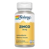 Zinco 25mg Solaray Vegano Com 60 Comprimidos