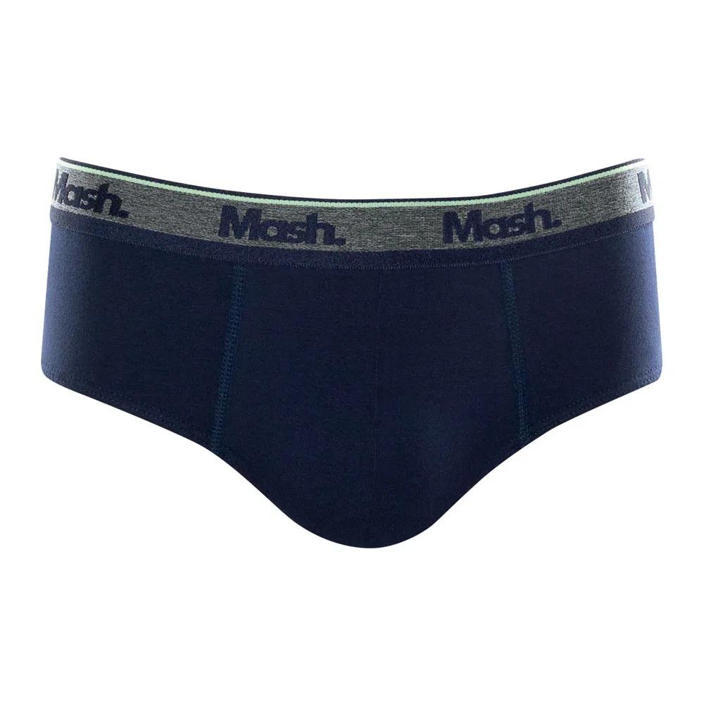 Cueca Slip Cotton Mash  Azul Marinho Xgg