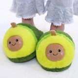 Abacate Print Chinelos Homens Mulheres Recheado Fruit Plant Plush S