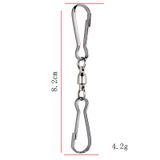 6pcs Girando Liso Duplo Clipe Giratórios Vento Torção Cabides Sp