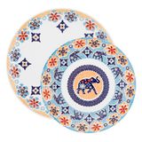 Kit Pratos Rasos E Fundos Coup Shanti Oxford® Porcelana 12 Peças