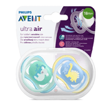 Chupeta Philips Avent Ultra Air +18 Meses Azul E Verde Com 2 Unidades