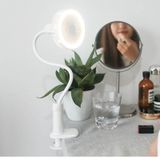 2 Em 1 Mini Clip Table Fan Bracket Tube Led Makeup Lamp Lun