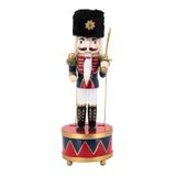 Boneco Soldado Quebra Nozes Musical De Dar Corda Natal 30cm