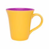 Caneca Tulipa Bicolor Amarelo E Violeta Oxford® Cerâmica 330ml