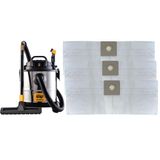Saco Descartável Aspirador Pó Wap Gtw Inox 20 Com 3 Unidades