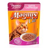 Ração Úmida Magnus Gatos Castrados Frango Ao Molho Sachê 85g