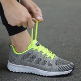 Malha Respirável Flat Casual Shoes-verde 35