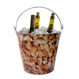 Balde De Gelo Para Vinhos Em Metal Galvanizado 7,6 Litros