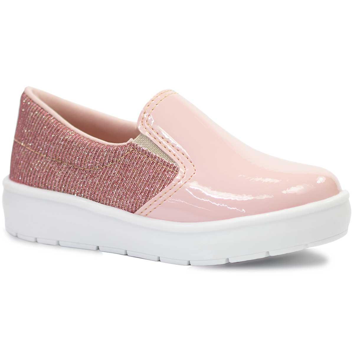 Tenis Iate Slip On Infantil Menina Feminino Casual Moda 11.84 Cor:rosa,tamanho:22