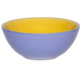 Tigela Bowl Bicolor Amarelo E Azul Hortência Oxford® Cerâmica 600ml