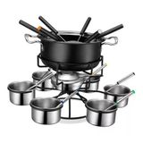 Conjunto Para Fondue 22 Peças Potes Inox