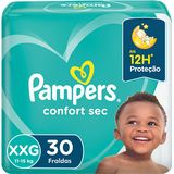 Fralda Pampers Confortsec Mega Xxg Com 30 Unidades