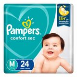 Fralda Pampers Confort Sec Pacotao M Com 24 Unidades