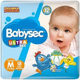 Fralda Babysec Ultrasec Jumbinho Galinha Pintadinha M Com 18 Unidades