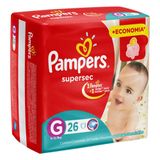 Fralda Pampers Supersec Economico G Com 26 Unidades