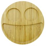 Petisqueira De Bambu Sorridente 3 Divisórias 30cm