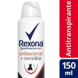 Desodorante Aerossol Rexona Feminino Antibac Invisible 150ml