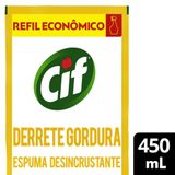 Limpador Especialista Cif Derrete Gordura 450 Ml Refil Econômico