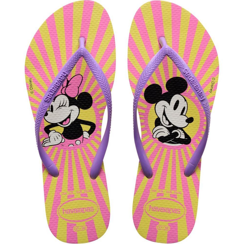 Chinelo Havaianas Infantil Slim Disney 29/0 Amarelo Pixel