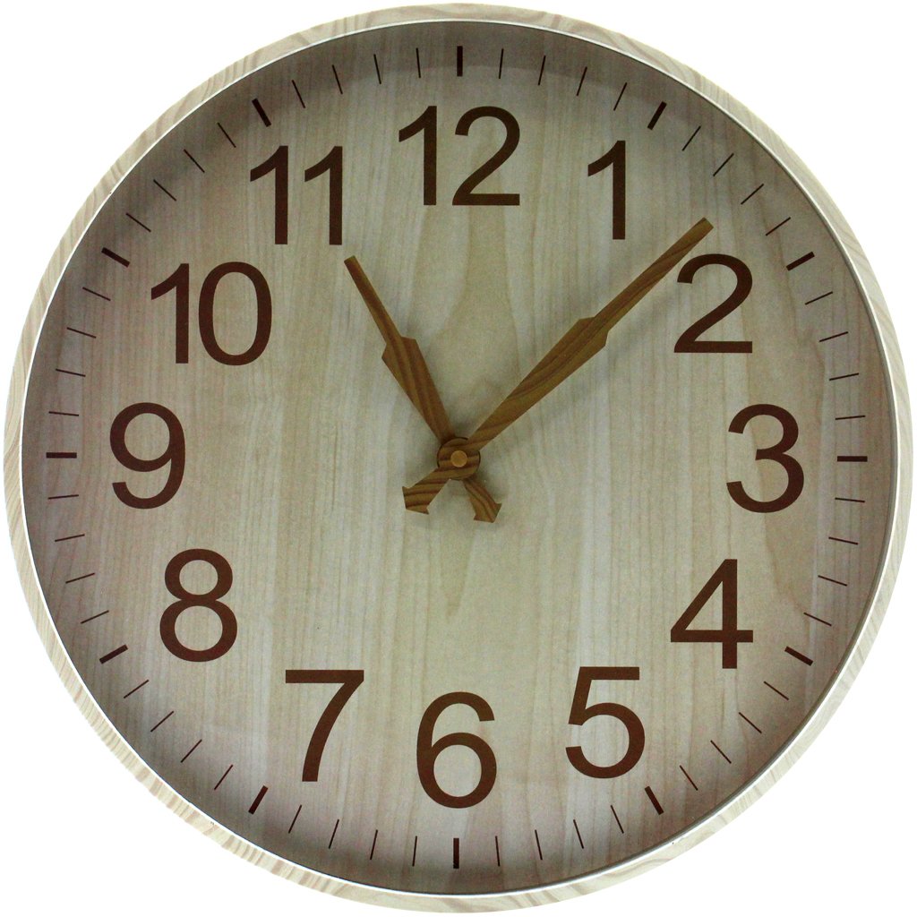 Relógio Quartz De Parede Moderno Executivo P/ Escritórios Bege