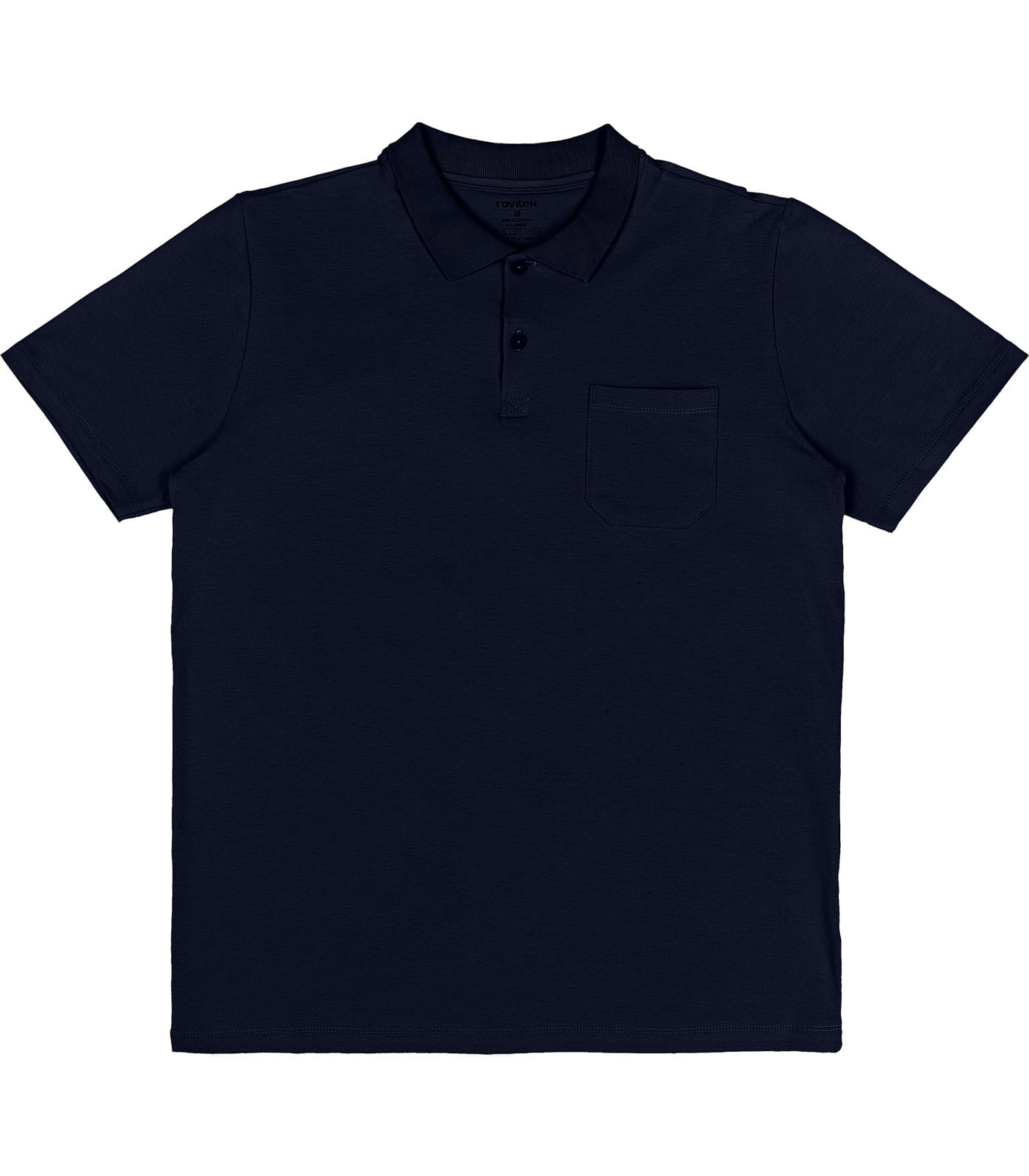 Camisa Masculina Polo Básica Rovitex Azul P