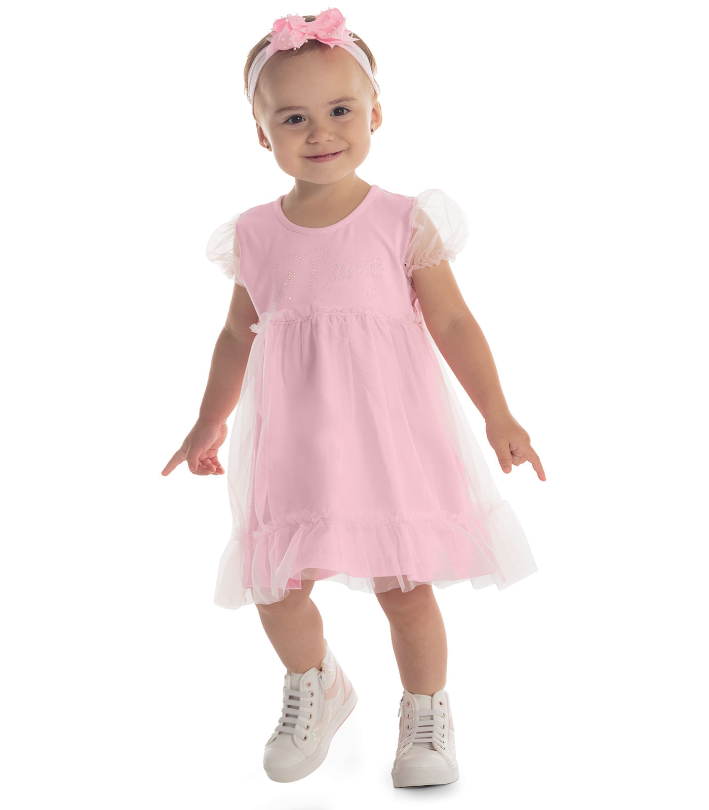 Vestido Infantil Feminino Trick Nick Rosa 2