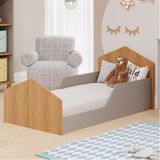 Cama Infantil Casinha Permobili Com Proteção Lateral Fendi Nature