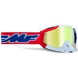 Oculos Motocross Fmf Powerbomb Us Of A/true Gold Espelhado