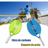 2 Raquetes De Beach Tennis Vermelho E Laranja
