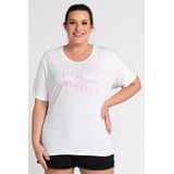 Blusa Feminina Plus Size Visco Estampada &#39;let&#39;s Gow Together&#39; - Serena